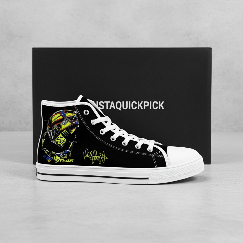 Italian Racing Style High Top Canvas Sneakers for Men and Women
