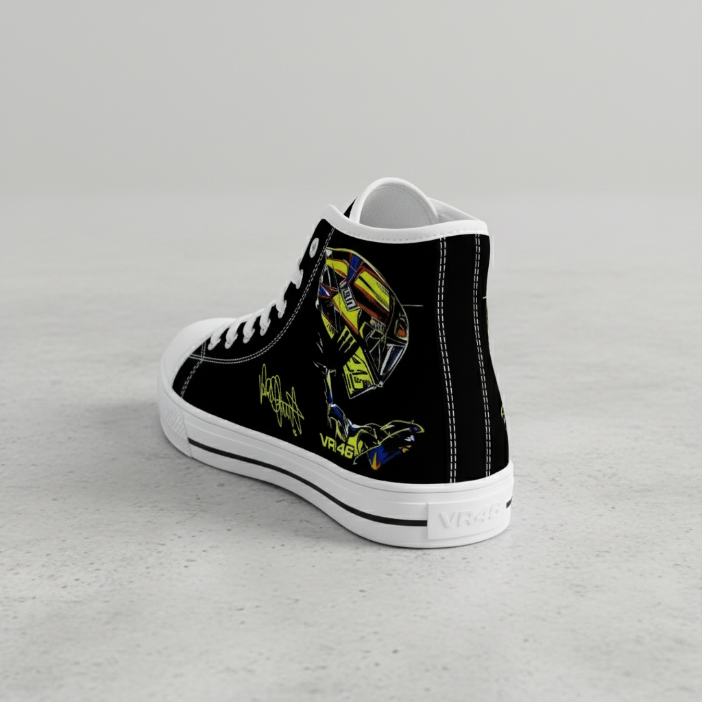 Italian Racing Style High Top Canvas Sneakers for Men and Women