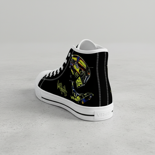 Italian Racing Style High Top Canvas Sneakers for Men and Women