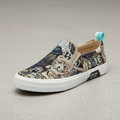 Men's Bear Printing Canvas Slip-On Breathable Fashion Casual Board Shoes