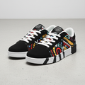 Men's Geometric Graffiti Canvas Sneakers Colorful Lace-Up Skate Shoes