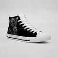 Motorcycle Skull Punk Print Unisex High Top Casual Canvas Sneakers
